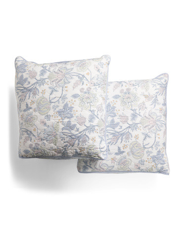2pk 26x26 Cotton Jacobean Floral Euro Pillows | Bed & Bath | Marshalls | Marshalls