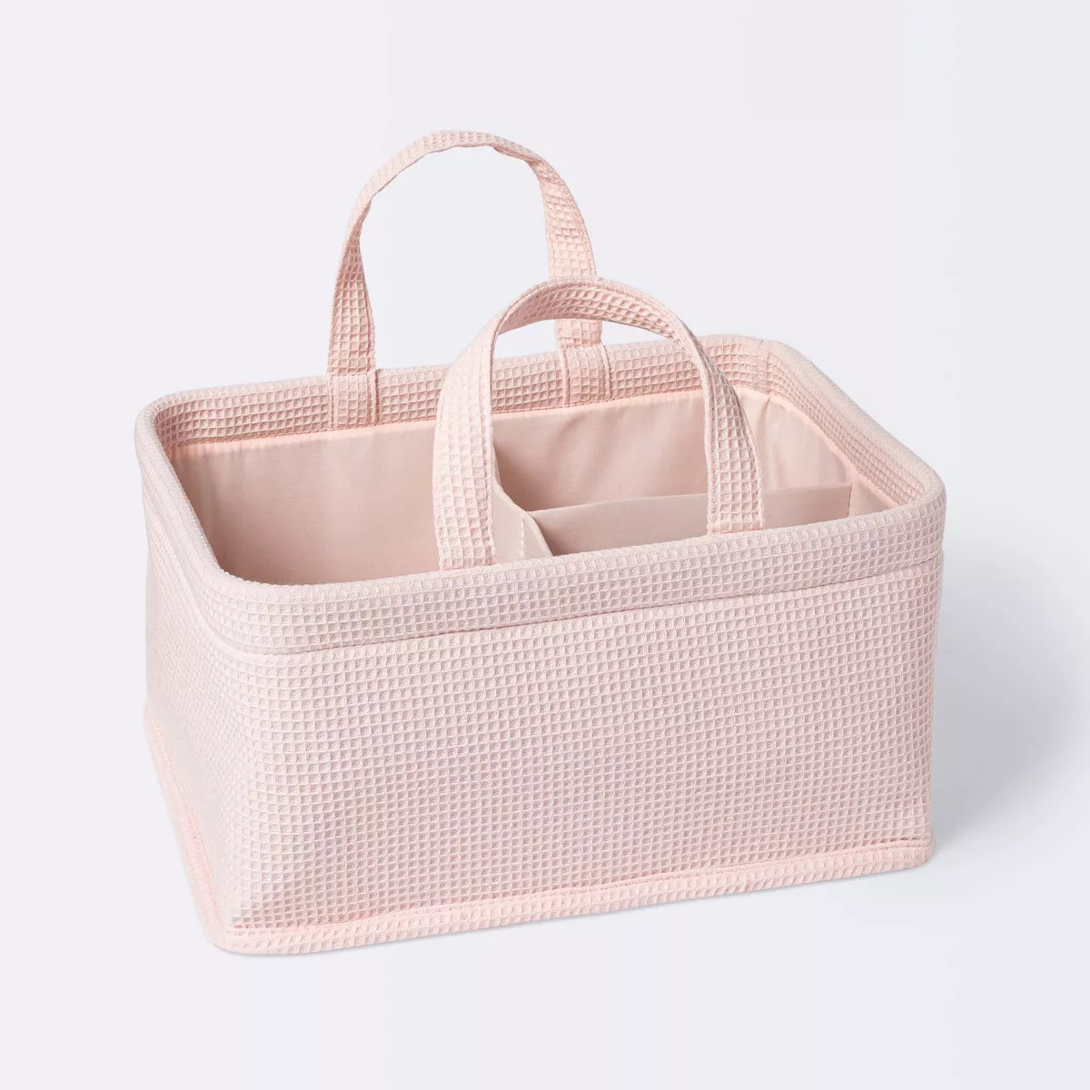 Waffle Weave Rectangular Diaper Caddy with Handles - Cloud Island™ Gray | Target