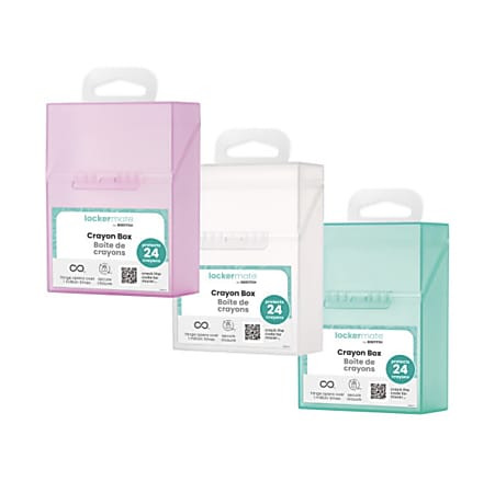 Lockermate By Bostitch Crayon Storage Box Assorted Colors - Office Depot | Office Depot and OfficeMax 