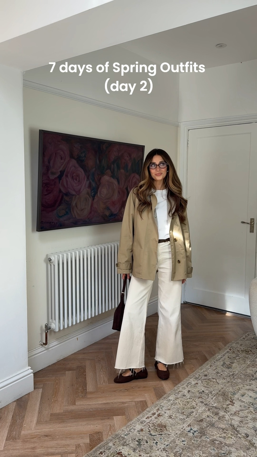 7 days of spring outfits (day 2) 

An all neutral look! White jeans paired with a white t shirt,  brown ballet pumps and a cropped trench coat 🤍 

#LTKuk #LTKeurope #LTKspring