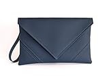 Letter clutch Handmade Navy blue clutch purse Navy clutch bag Vegan leather clutch Bridesmaid clutch | Amazon (US)
