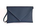 Letter clutch Handmade Navy blue clutch purse Navy clutch bag Vegan leather clutch Bridesmaid clutch | Amazon (US)