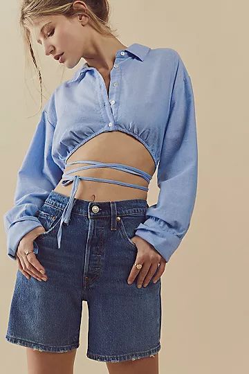 Levi's 501 Mid Thigh Shorts | Free People (Global - UK&FR Excluded)