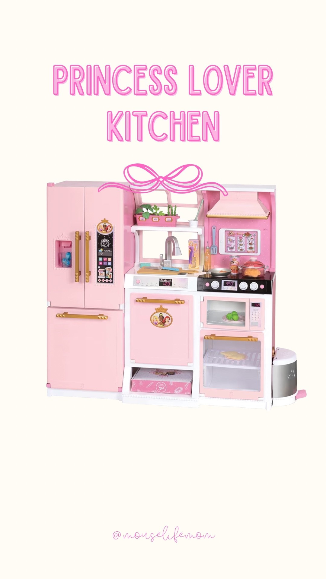 Came across this while scrolling and I’m obsessed!! It’s so pretty and perfect for little princess lovers! I wish we needed a new toy kitchen so I could grab this!! 

#LTKmomlife #LTKKids #LTKGiftGuide