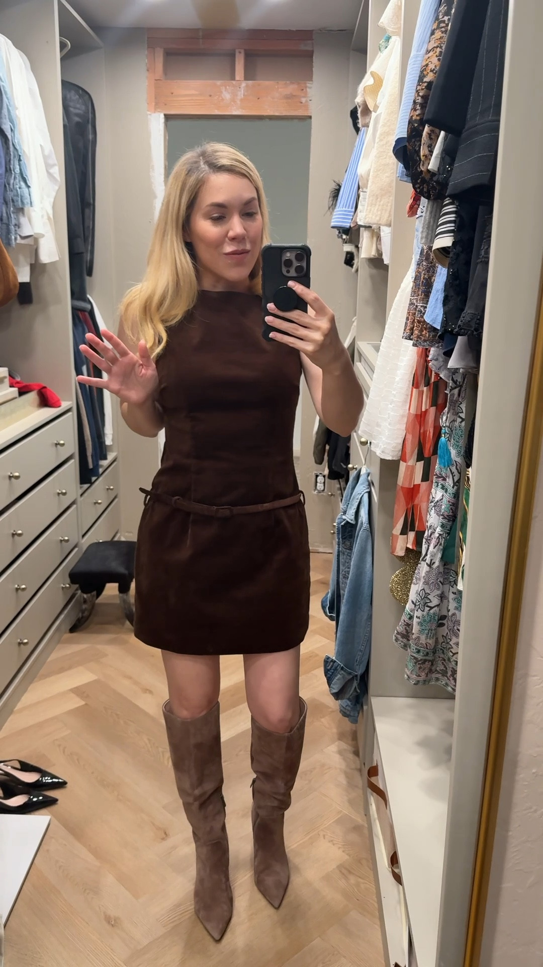 Cute corduroy dress
(I ordered the small instead of my usual XS so it would be looser)
Fits slim
Knee high boots 
Leather boots
Fall outfit 
#ltkshoecrush

#LTKStyleTip 

#LTKHoliday #LTKSeasonal