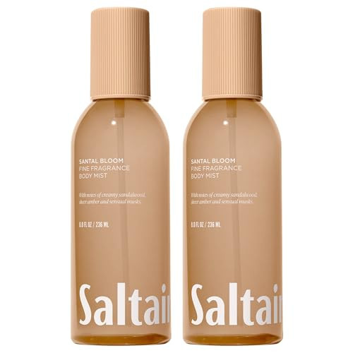 Saltair Body Mist 2 Pack - Fine Fragrance, Lightweight Body Spray Mist with Santal Bloom Scent. Long Lasting Perfume Mist. 2x 8oz Bottles | Amazon (US)