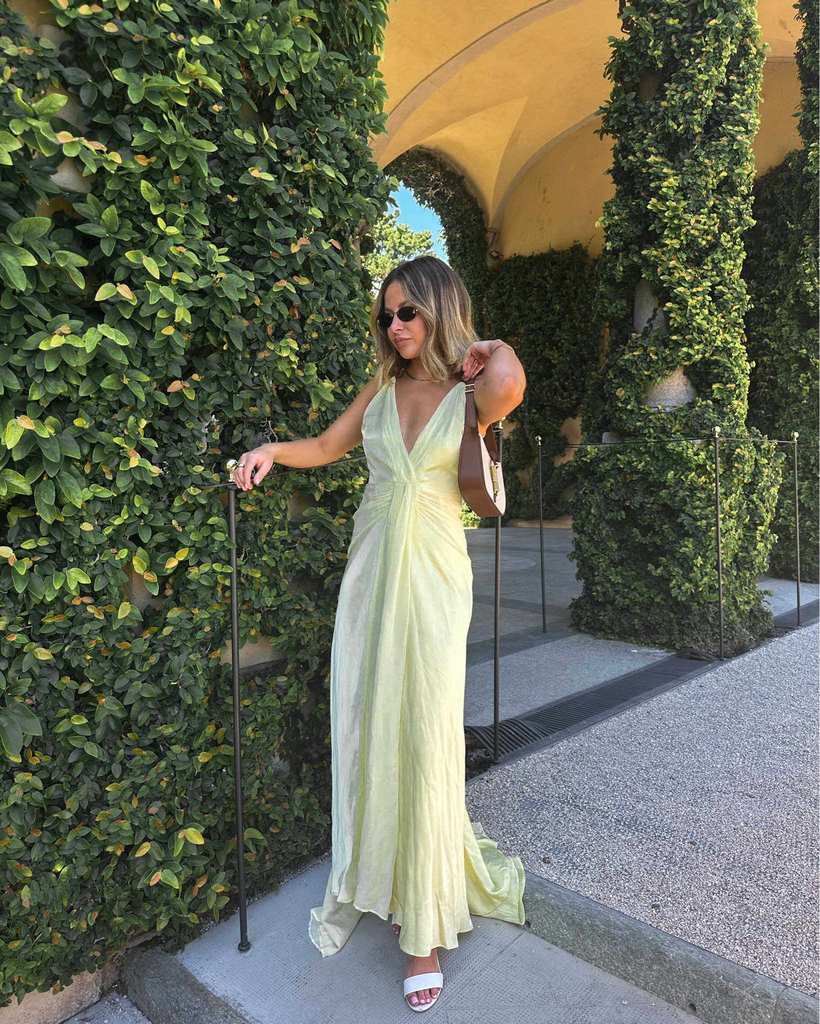 Lemon dress 😮‍💨🍋 perfect wedding guest dress or in my case, prancing around lake como 

#ltkpetite #petitefashion #yellowdress #weddingguest