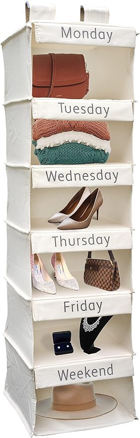 Super Heavy Duty Kids Closet Organizers and Storage | Linen Weekly Clothes Organizer for Kids wit... | Amazon (US)