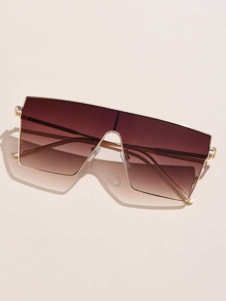 1pc Women's Square Frame Fashion Sunglasses Suitable For Daily Outfit With Glasses Case | SHEIN