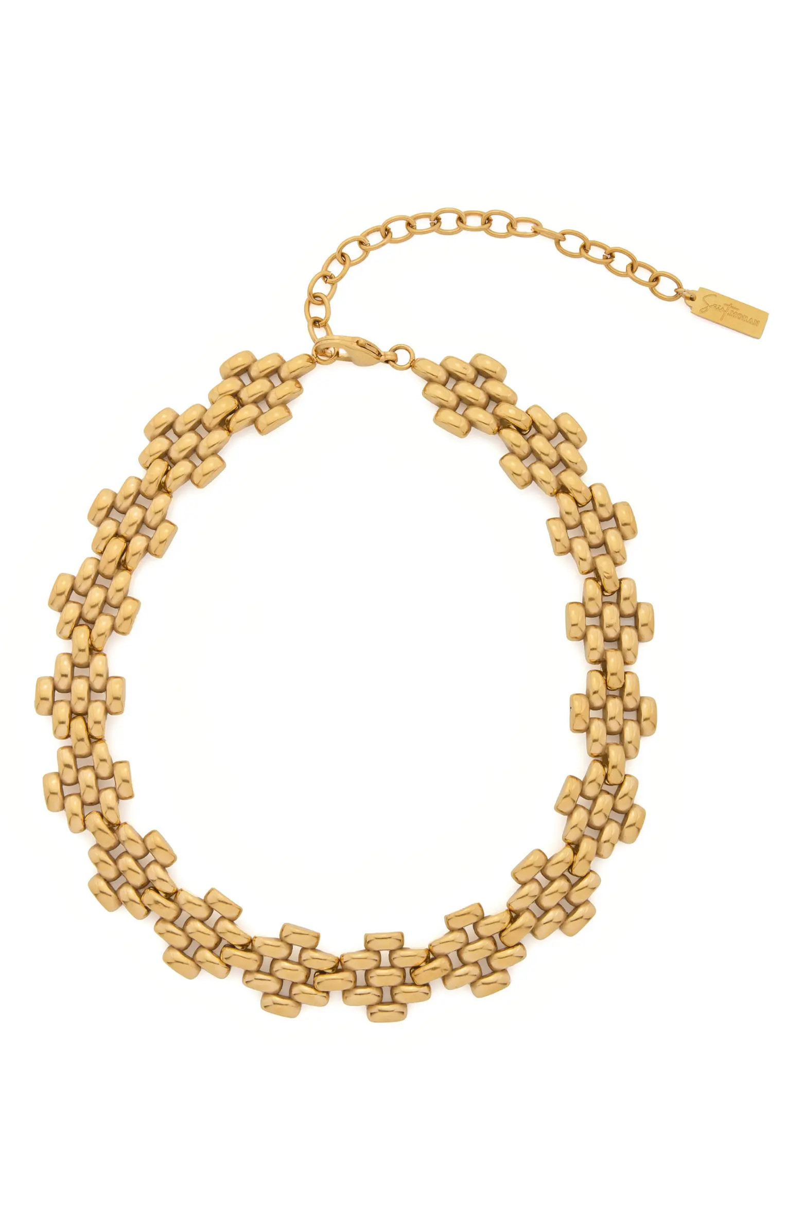 Tarnish Resistant Grid Necklace | Nordstrom