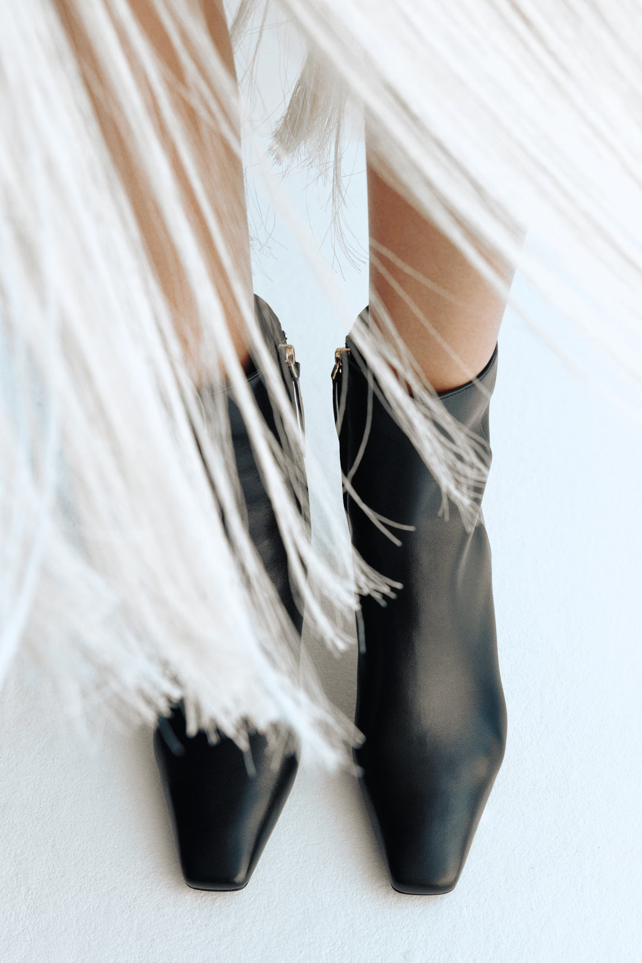 Heeled leather boots - Black - Ladies | H&M GB | H&M (UK, MY, IN, SG, PH, TW, HK)