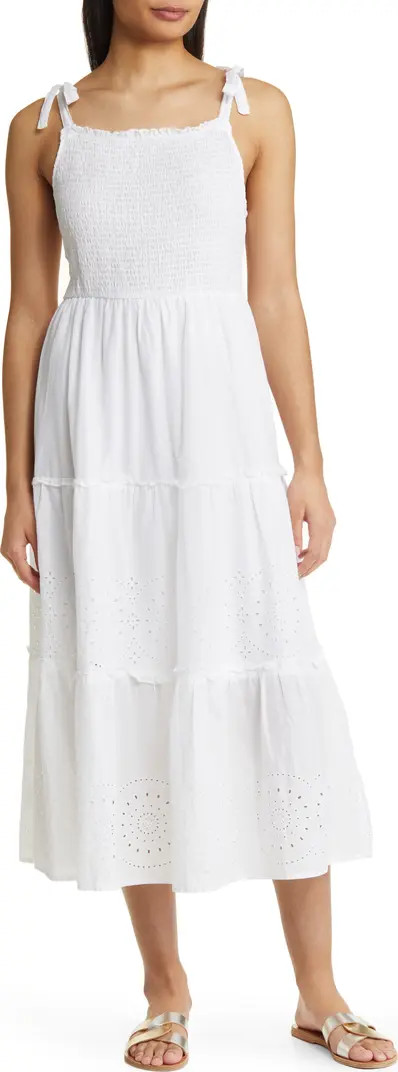 Tie Strap Cotton Eyelet Sundress | Nordstrom