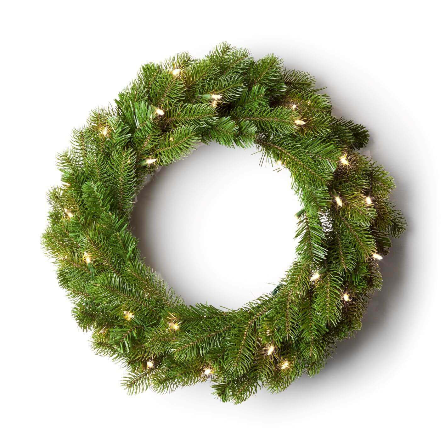 24" King Douglas Fir Artificial Christmas Wreath LED Lights | King of Christmas