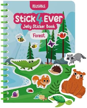 Stick4Ever Jelly Sticker Book - for Kids - Waterproof, Easy to Clean Reusable Sticker Book for To... | Amazon (US)