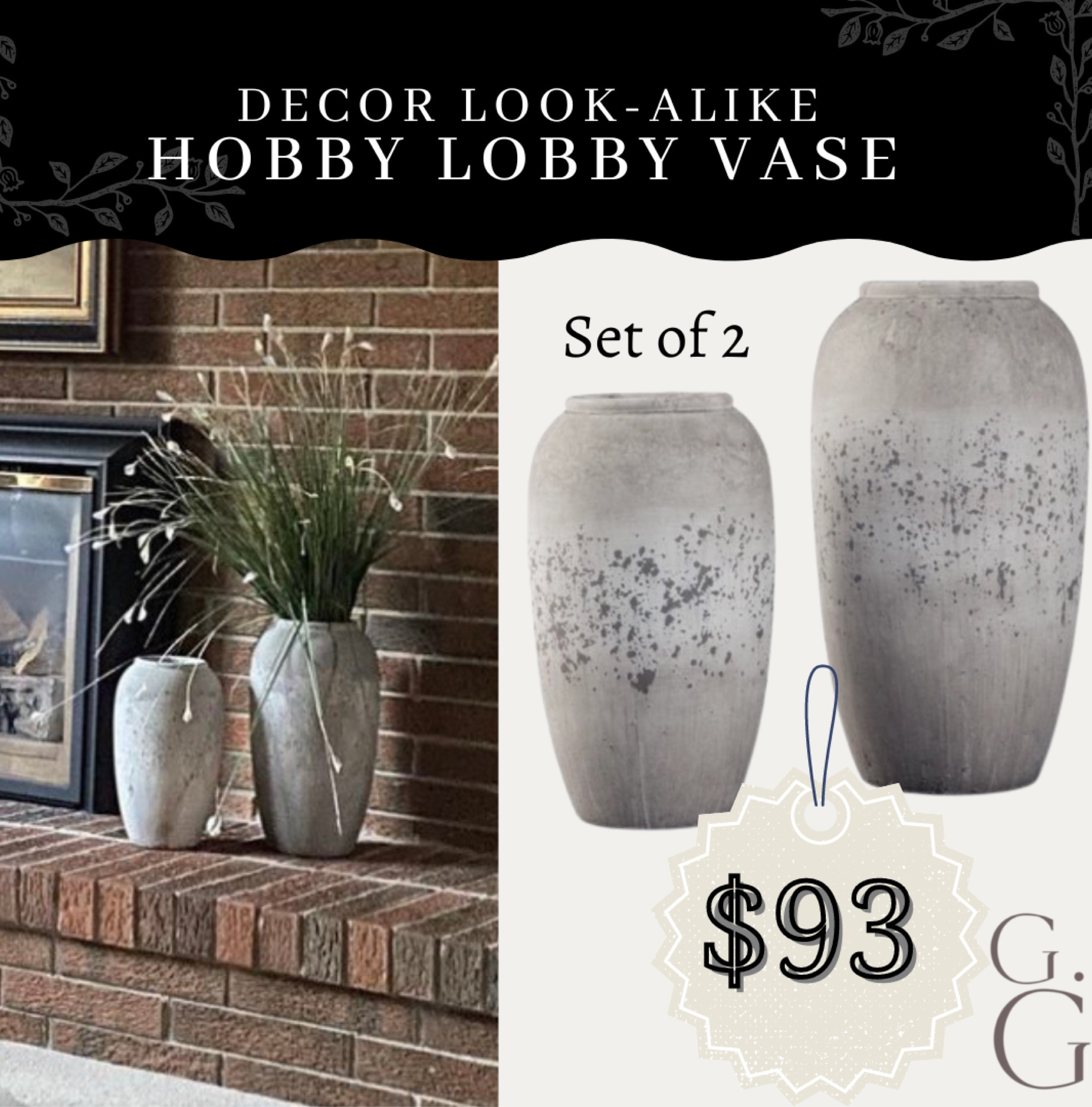 Hobby lobby vase dupe in a set of 2!
.
.
.


#LTKhome #LTKGiftGuide #LTKsalealert