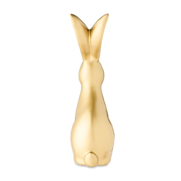Easter Gold Standing Bunny Tabletop Decoration, by Way To Celebrate - Walmart.com | Walmart (US)