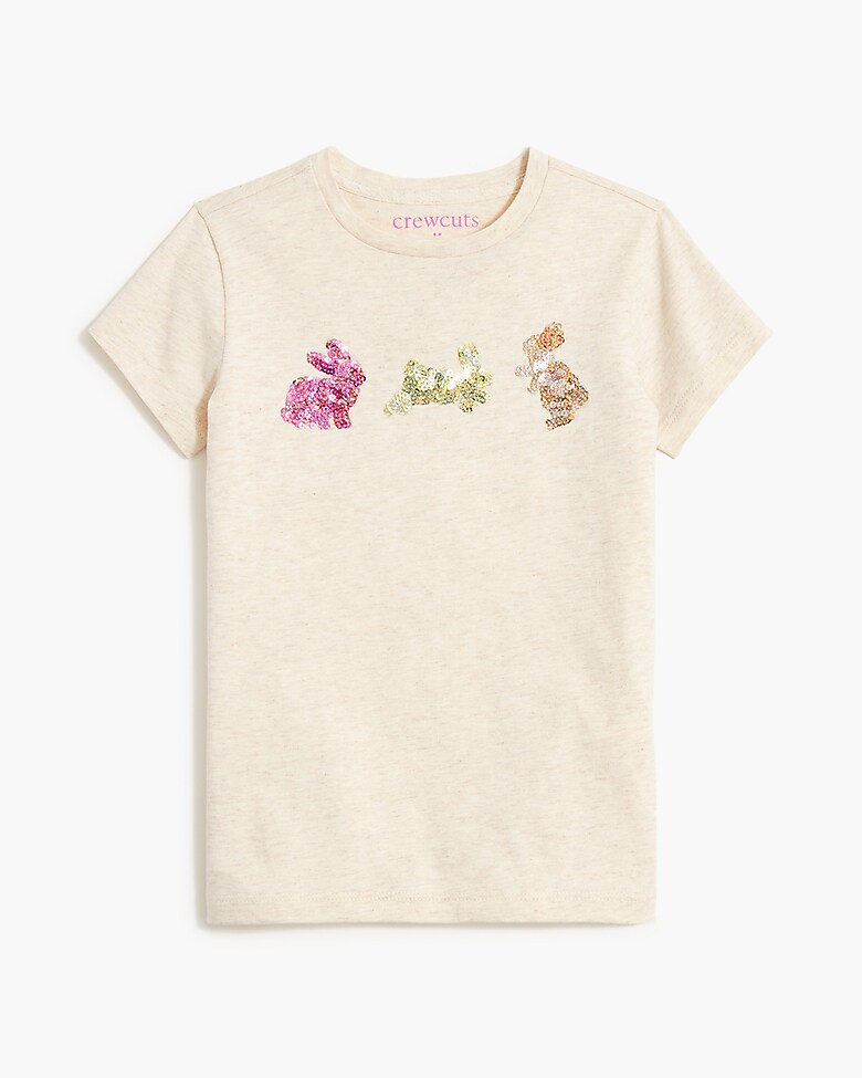 Girls' sequin bunnies graphic tee | J.Crew Factory