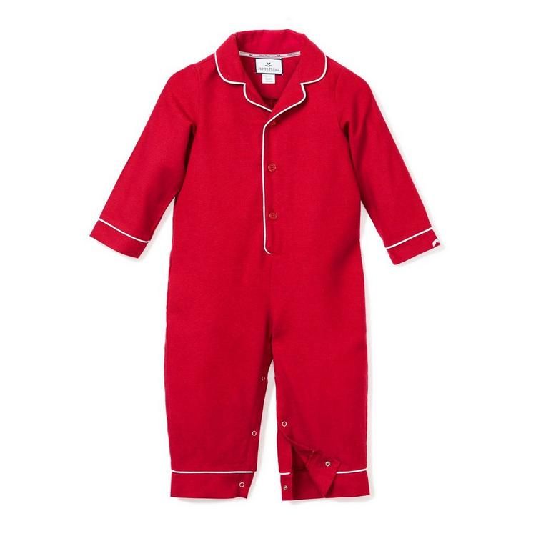 Petite Plume Baby Red Flannel Romper | Janie and Jack