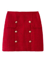 'Paris' Tweed Buttoned Pocket Mini Skirt | Goodnight Macaroon