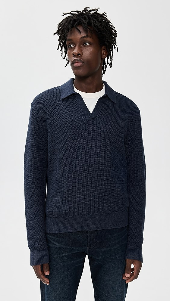 Shaker-Stitch Sweater Polo | Shopbop