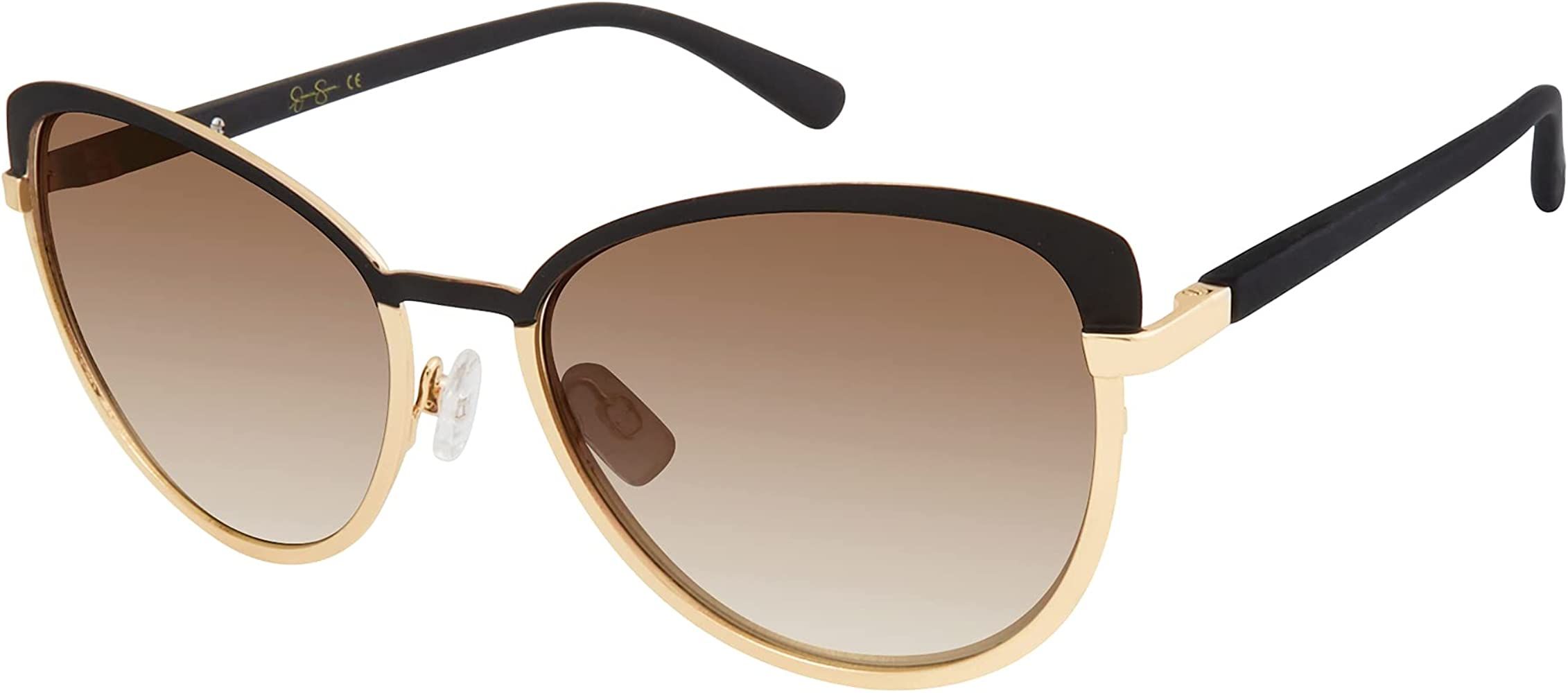 Jessica Simpson J5316 Sleek Metal UV Protective Women's Cat Eye Sunglasses. Glam Gifts for Women, 60 | Amazon (US)