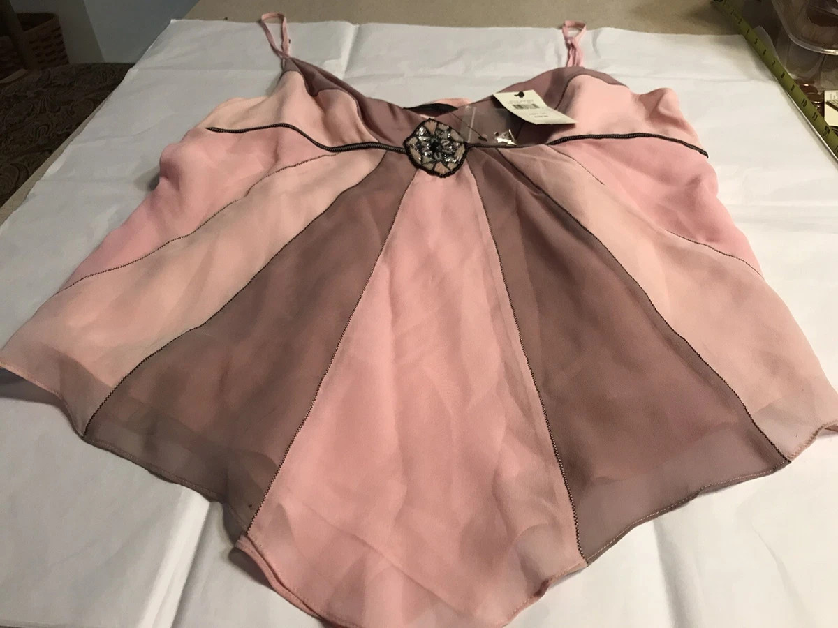 $166 BCBG MAX AZRIA SLEEVELESS SCARF BLOUSE TOP NWT L Shades Of Pink  | eBay | eBay US