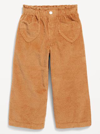 High-Waisted Heart-Pocket Wide-Leg Corduroy Pants for Toddler Girls | Old Navy (US)