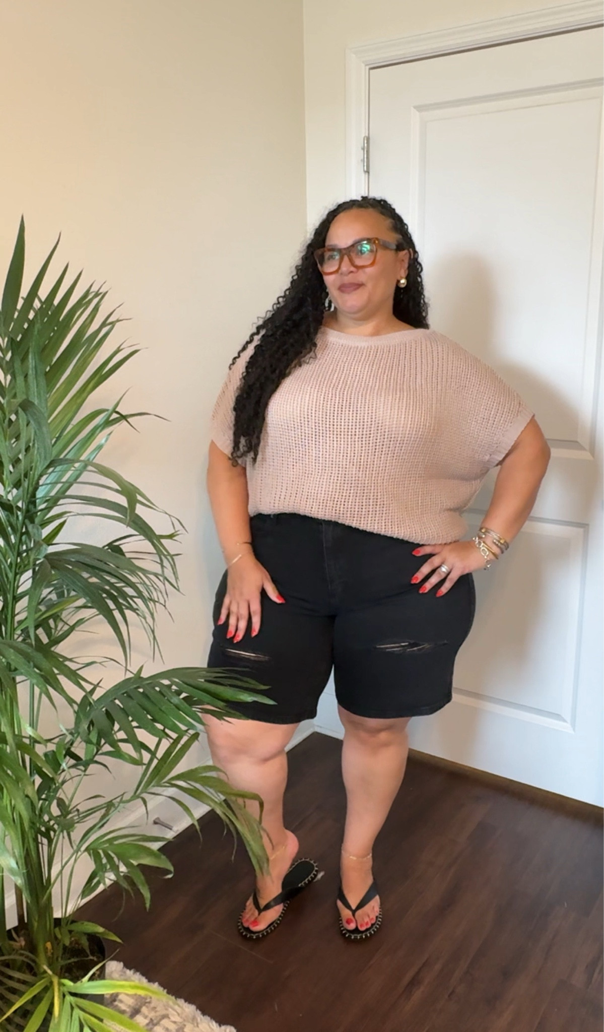 Summer @Torrid loving these distressed shorts in an 18 and this knit top! Wearing a 2 in the top.

#LTKPlusSize #LTKOver40 #LTKootd