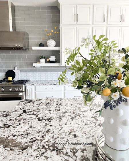 Spring kitchen home decor at Modern Farmhouse Glam
Stems florals vase charger black home decor lemon cutting board 

#LTKhome #LTKSeasonal