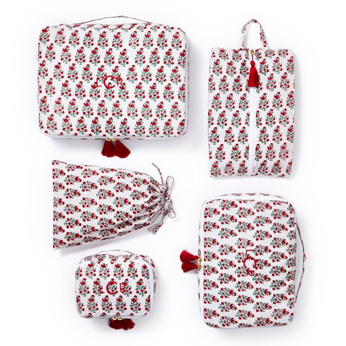5 Piece Block Print Packing Cube Set | Mark and Graham