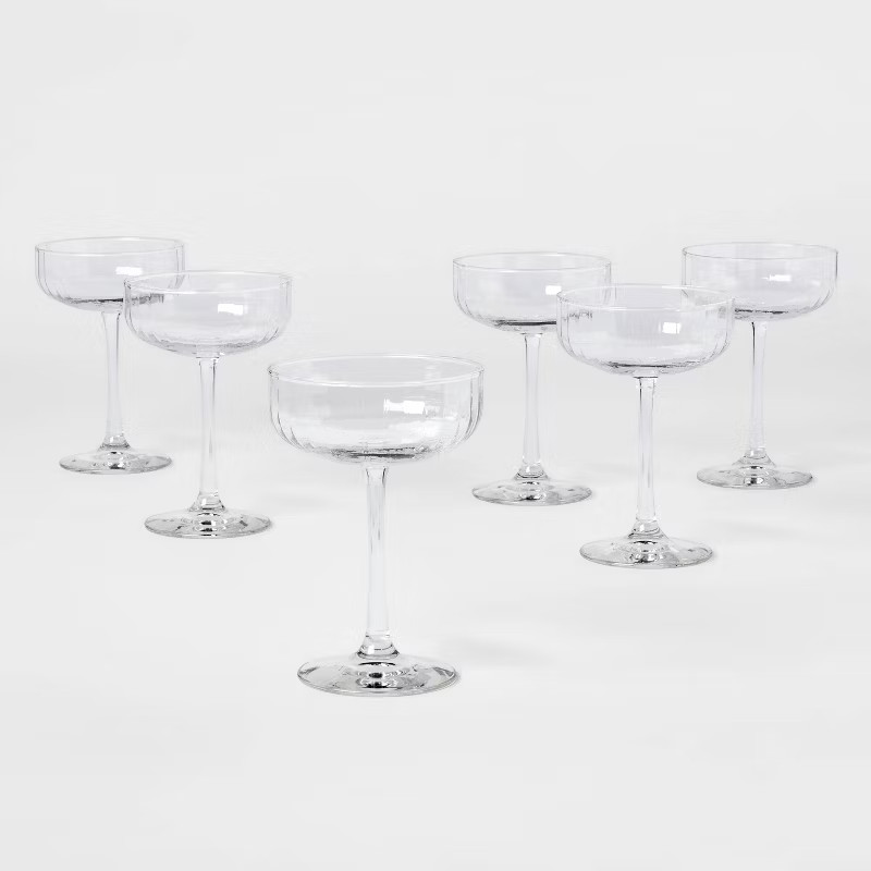 8oz 6pk Glass Saybrook Coupe Cocktail Glasses - Threshold™ | Target