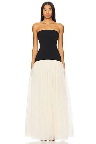 Lovers and Friends Alix Gown in Black & Vanilla from Revolve.com | Revolve Clothing (Global)
