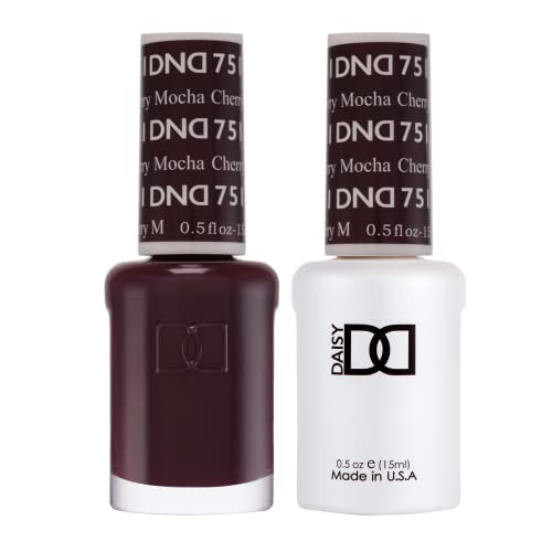 DND Gel Polish Set, Brown Collection, UV/LED Gel Polish and Air Dry Nail Lacquer, Matching Chip-Free Polish Duo, 751 Cherry Mocha, 0.5 Fl Oz | Amazon (US)