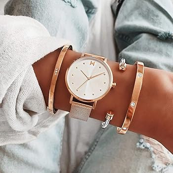 MVMT DOT Womens Watch, 36 MM | Stainless Steel Mesh Band, Analog Minimalist Watch | Amazon (US)