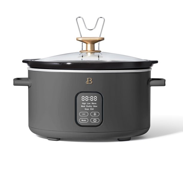 Beautiful 6 Quart Programmable Slow Cooker, Oyster Grey by Drew Barrymore | Walmart (US)