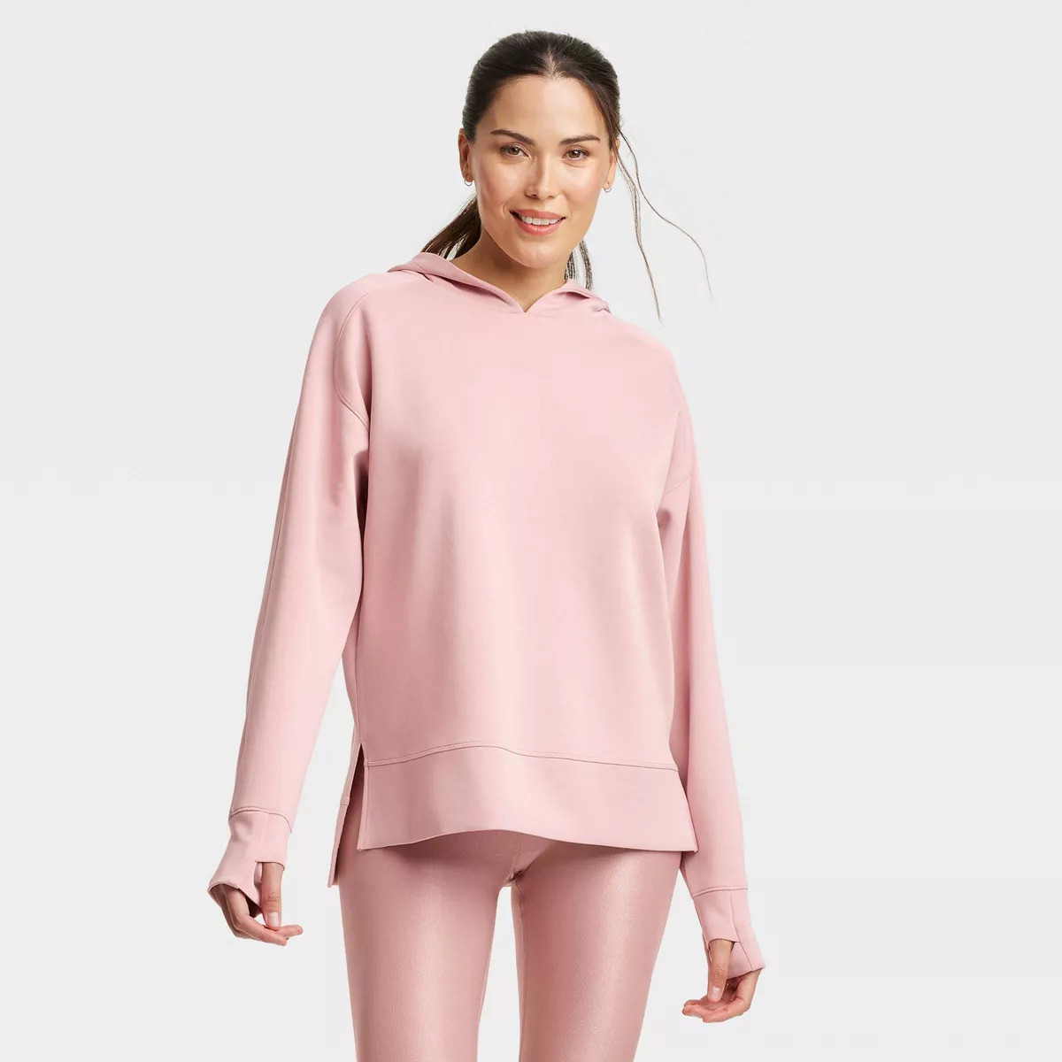 Women's Airy Sleek Legging Friendly Hooded Sweatshirt - All In Motion™ | Target