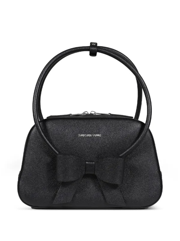 bow-detail leather tote bag | Farfetch Global