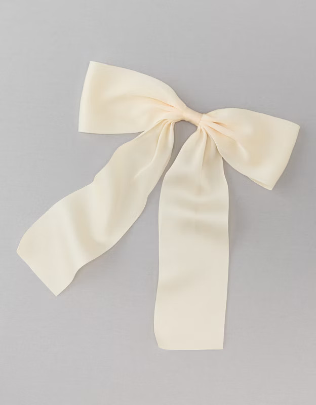 AE Drapey Satin Bow Clip | American Eagle Outfitters (US & CA)