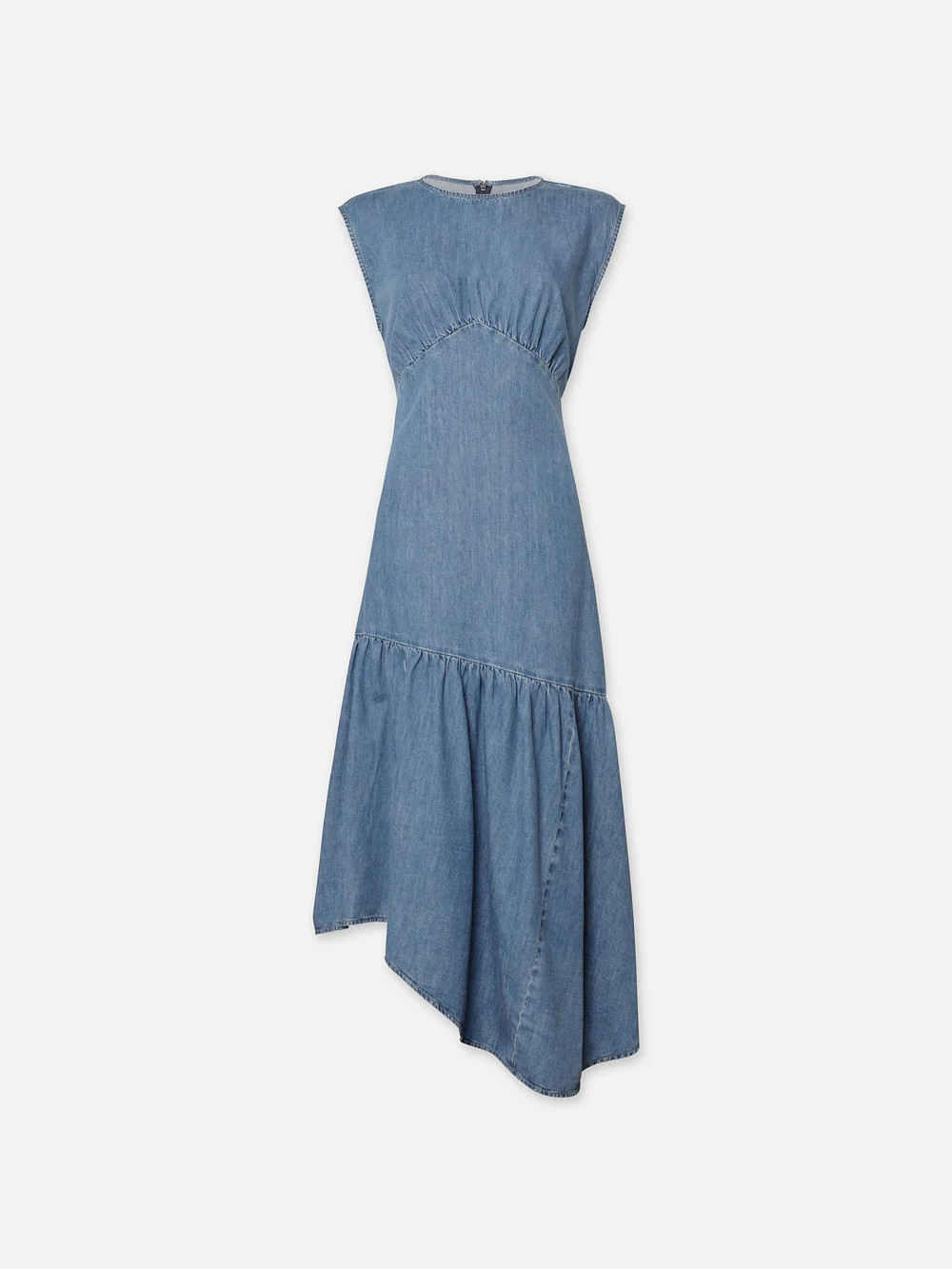 Gathered Tier Hem Dress  in  Eugenia | Frame Denim