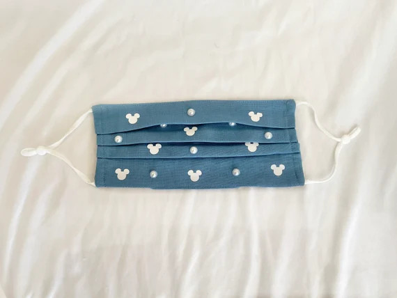 Inspired Denim Mickey Pearl Mask | Etsy (US)