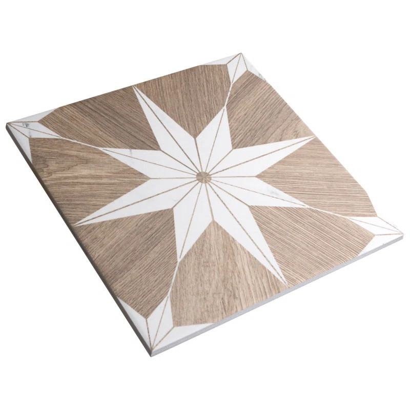 Llama Stella Loire Verso 10" x 10" Porcelain Marble Look Wall & Floor Tile | Wayfair North America