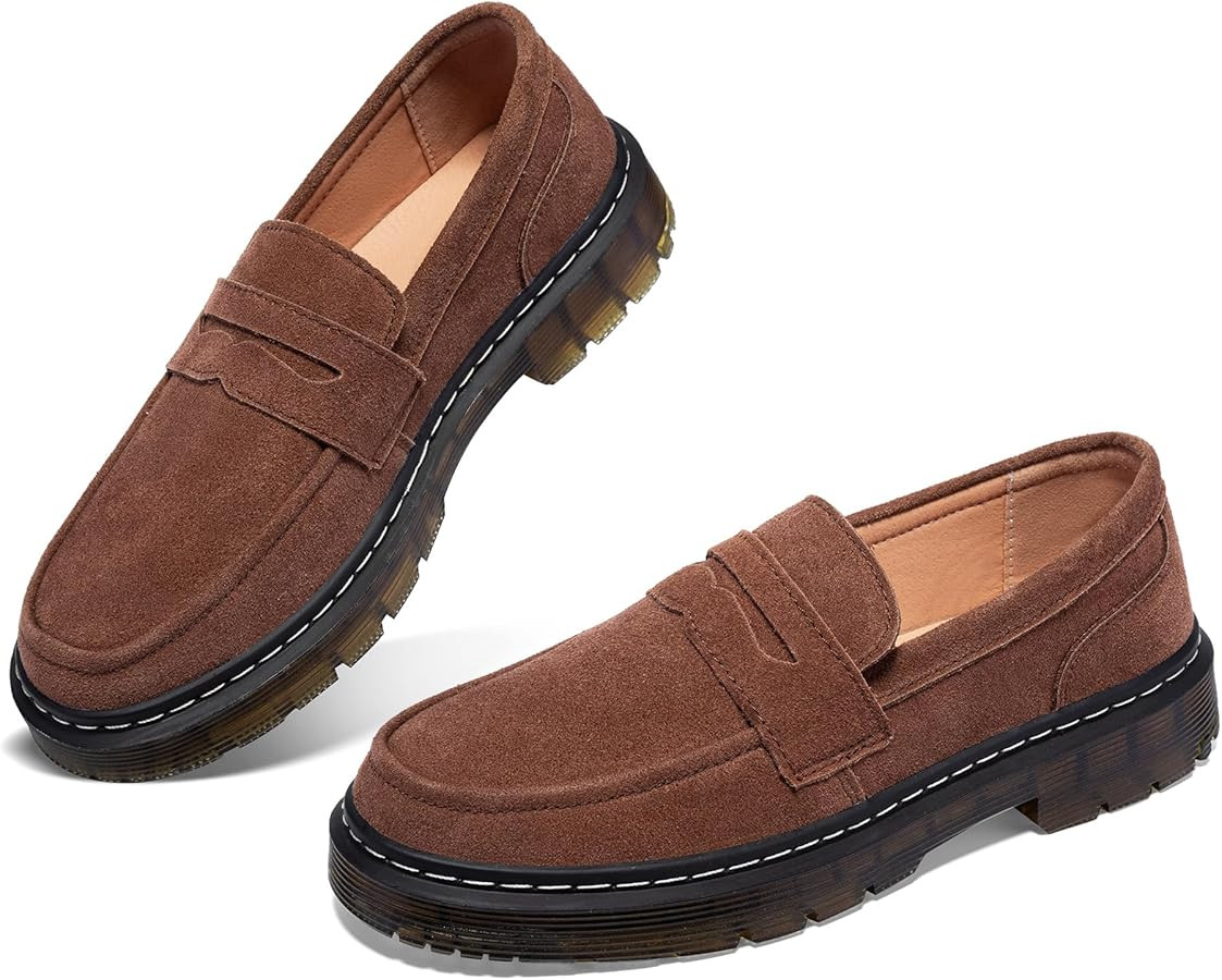 Women's Suede Penny Loafer Comfort Driving Moccasins Casual Slip-Ons Loafer Flats Fashion Women B... | Amazon (US)