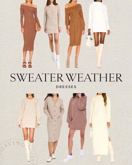 F A S H I O N \ sweater weather is here! All my favorite sweater dresses! 🍂🍂

Fall 
Winter
Fashion 

#LTKSeasonal #LTKunder100