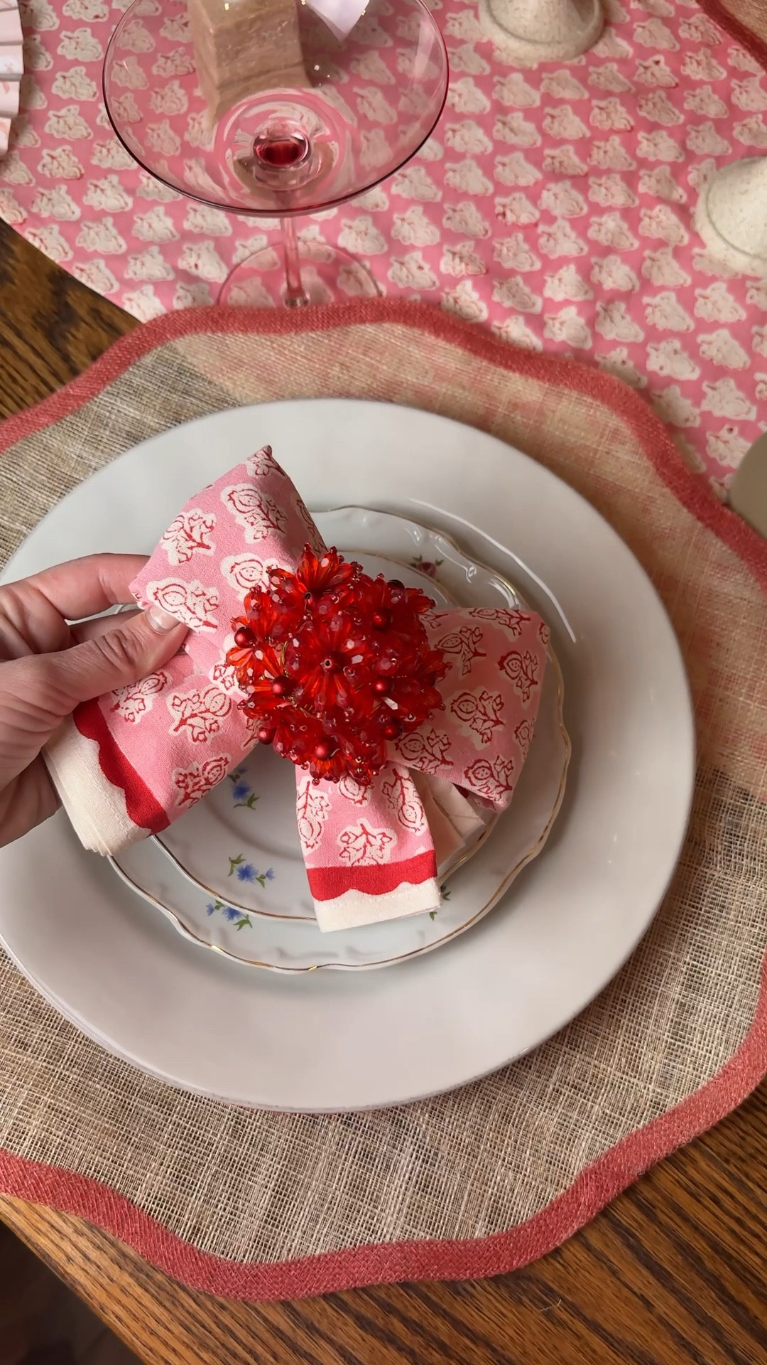 My pretty in pink valentines tablescape #tablesthattellstories 💗

#LTKHome #LTKValentine #LTKvlog