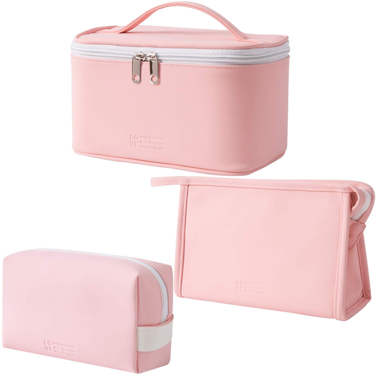 MIRASON Cosmetic Bag Set of 3 Makeup Bag for Purse Pouch Travel Beauty Zipper Organizer Bag Gifts... | Amazon (US)
