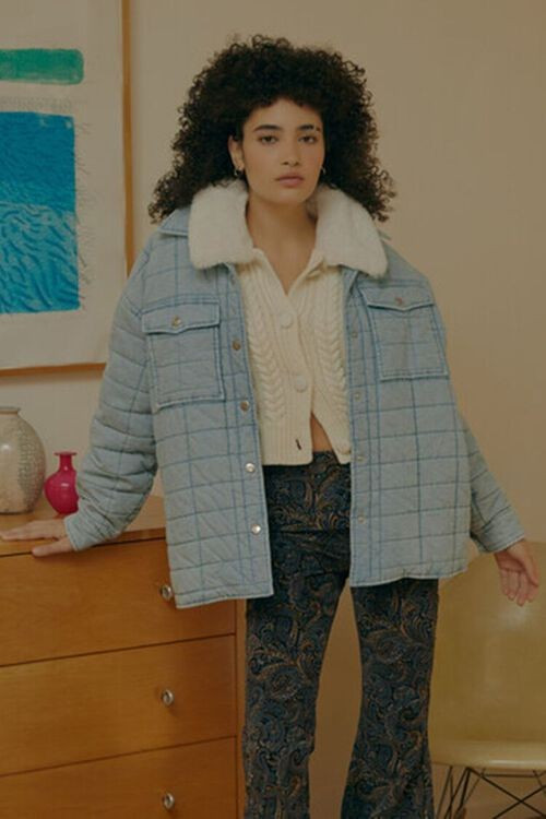 Quilted Mineral Wash Denim Jacket | Forever 21 (US)