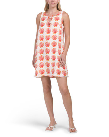 Linen Blend Shell Mini Shift Dress | TJ Maxx