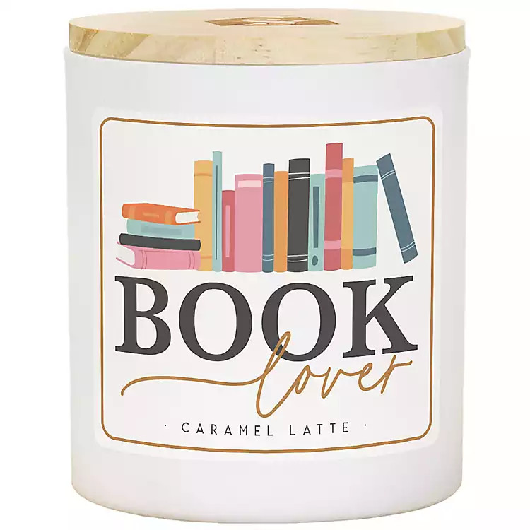 Book Lover Caramel Latte 2-Wick Jar Candle | Kirklands