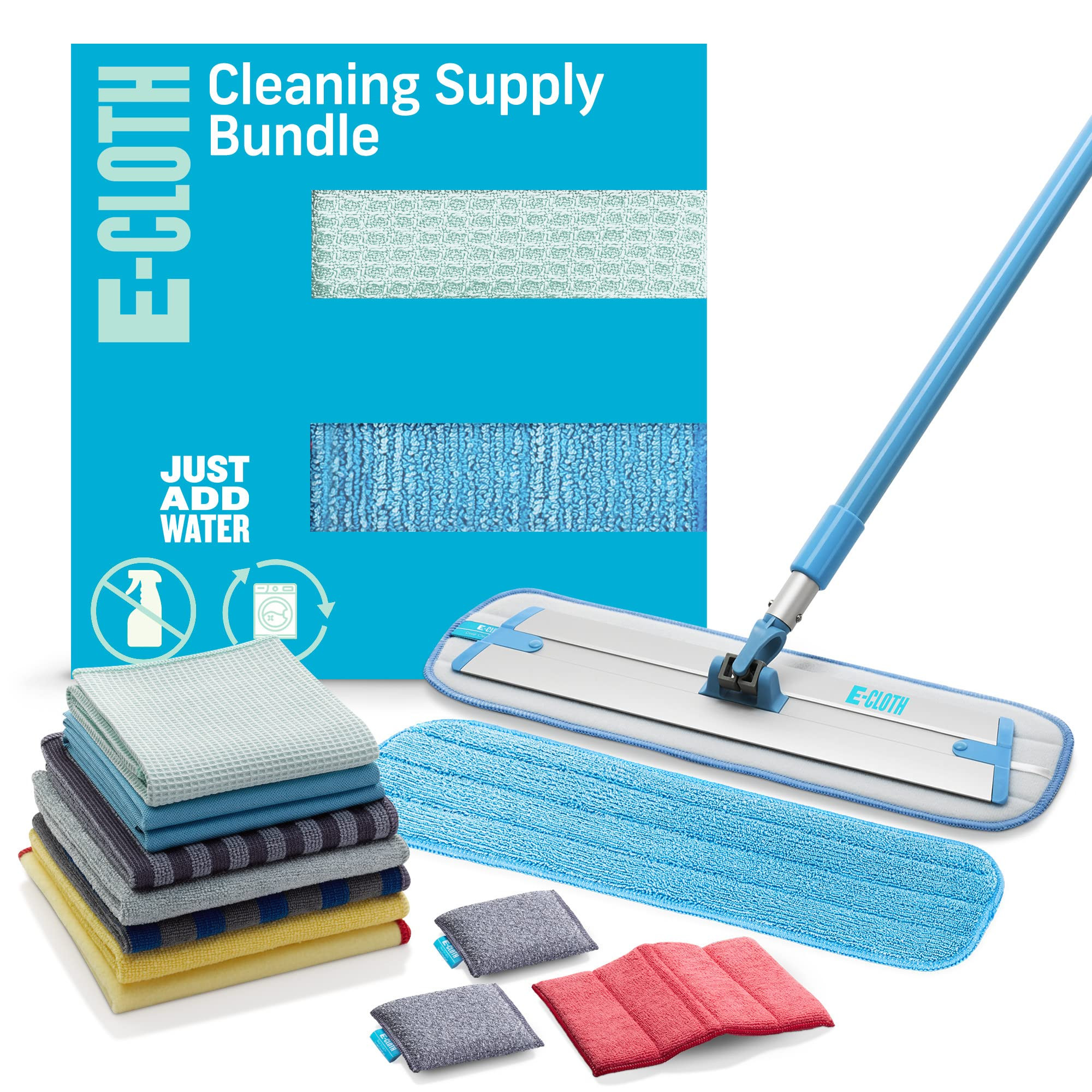 E-Cloth 13-pc Cleaning Supply Kit, Includes Microfiber Cleaning Cloth and Mop Supplies, Multi-use... | Amazon (US)