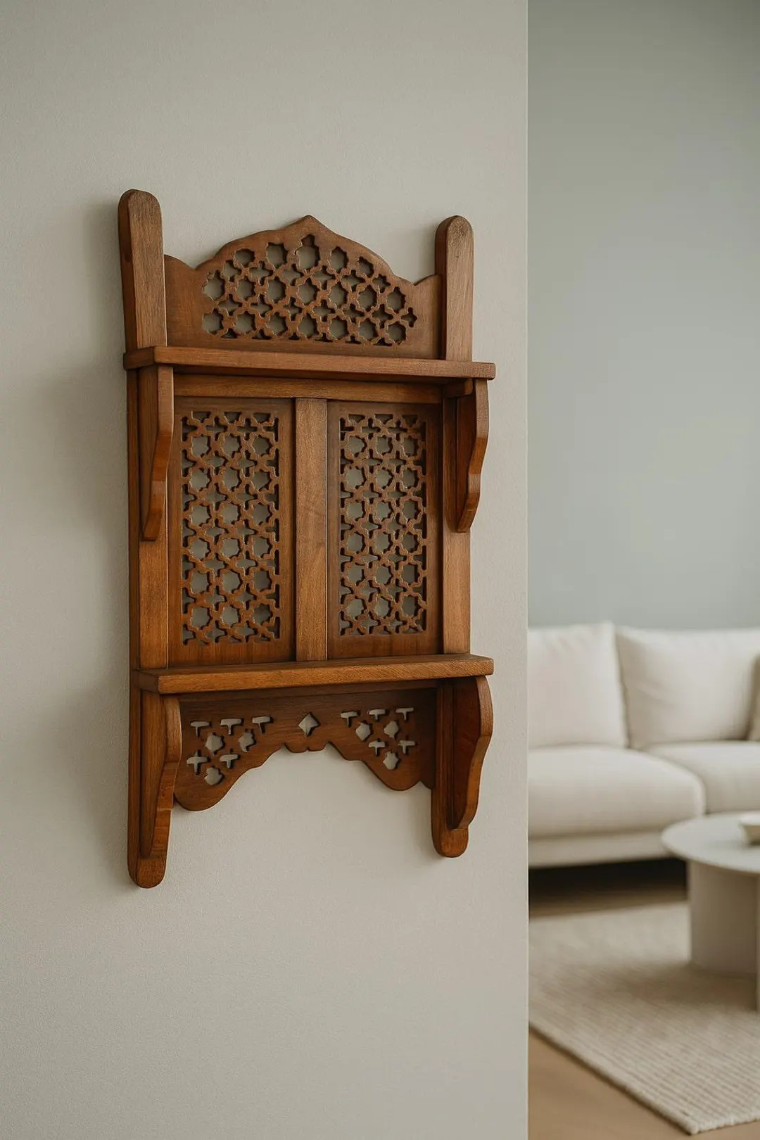 Decorative Wood Wall Shelf, Hanging Display Shelf, Floating Plant Shelves for Living Room, Kitche... | Etsy (US)